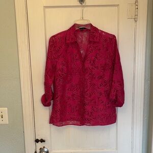 Elementz Fuchsia Sheer Blouse